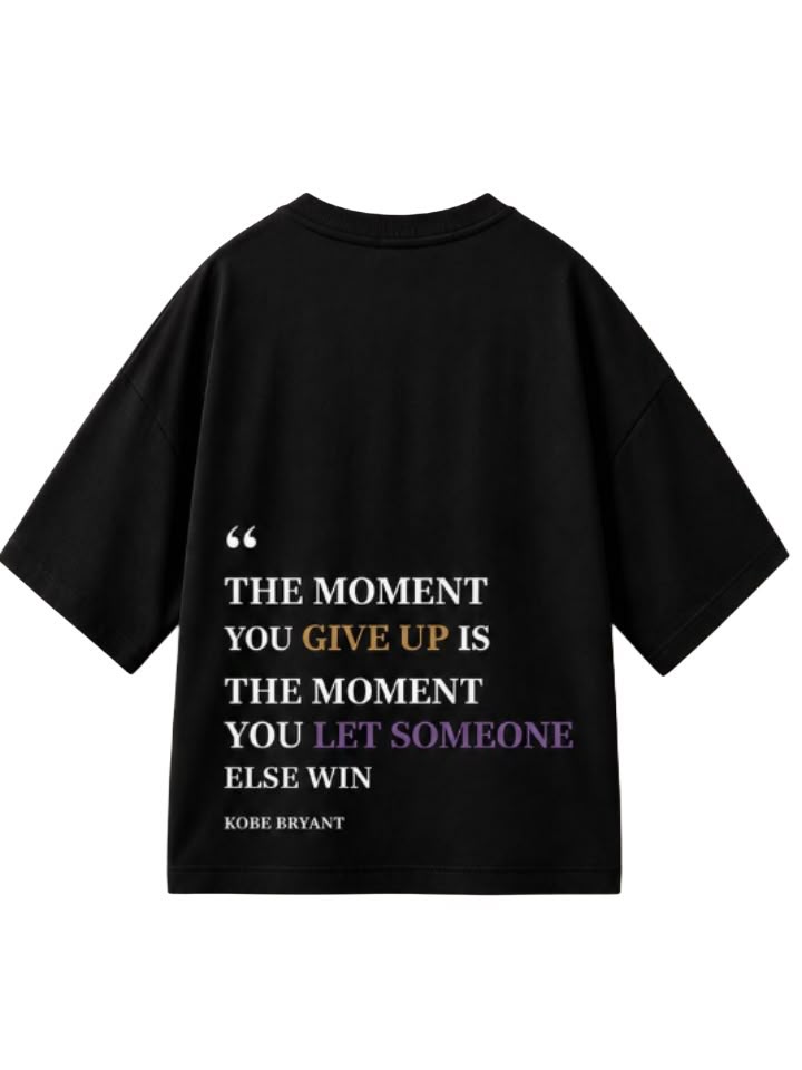 CLTCH Kobe Quote Box Fit T-Shirt Black back